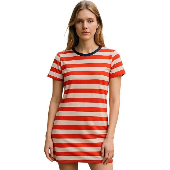 J. Crew Dresses & Skirts - J. Crew Pink and Gray Casual Sheath Dress